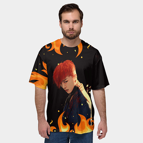 Мужская футболка оверсайз G-Dragon BigBang / 3D-принт – фото 3