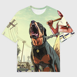 Футболка оверсайз мужская Собака из GTA, цвет: 3D-принт