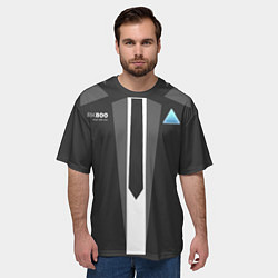 Футболка оверсайз мужская Detroit: Become classy human, цвет: 3D-принт — фото 2