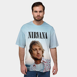 Футболка оверсайз мужская Тру фанат Nirvana, цвет: 3D-принт — фото 2