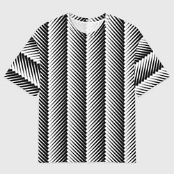 Футболка оверсайз мужская Геометрический узор в елочку, цвет: 3D-принт