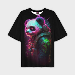 Футболка оверсайз мужская Cyberpunk panda, цвет: 3D-принт