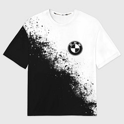 Футболка оверсайз мужская BMW - black and white, цвет: 3D-принт