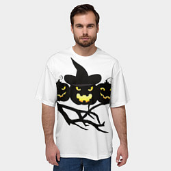 Футболка оверсайз мужская Хэллоуин-празник, цвет: 3D-принт — фото 2