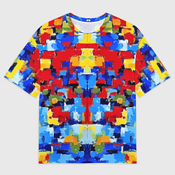 Футболка оверсайз мужская Colorful abstraction - vogue - paint, цвет: 3D-принт