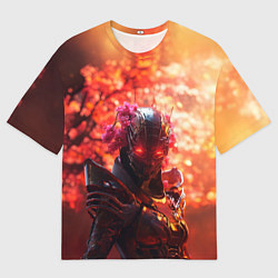 Футболка оверсайз мужская Бронированная воительница, цвет: 3D-принт