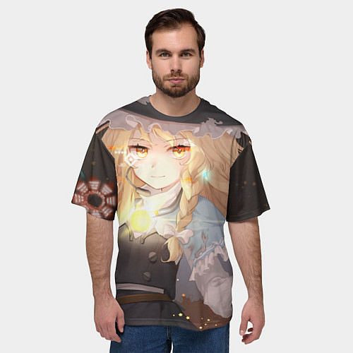 Мужская футболка оверсайз Touhou Project Marisa Kirisame / 3D-принт – фото 3