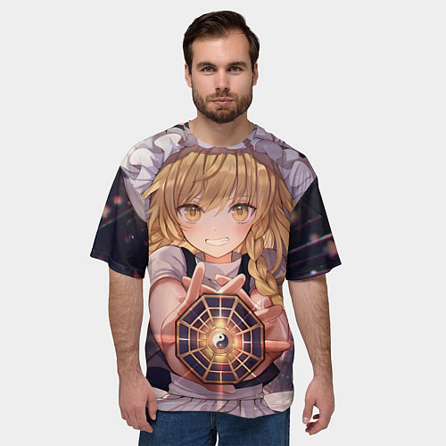 Мужская футболка оверсайз Touhou Project Marisa Kirisame / 3D-принт – фото 3