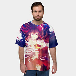 Футболка оверсайз мужская Touhou Project Reimu Хакурей, цвет: 3D-принт — фото 2