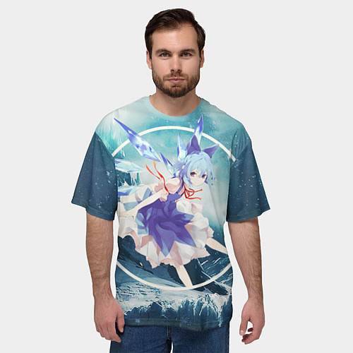 Мужская футболка оверсайз Touhou Project Чирно / 3D-принт – фото 3