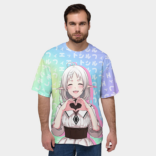 Мужская футболка оверсайз Сильфиетта - Реинкарнация безработного / 3D-принт – фото 3