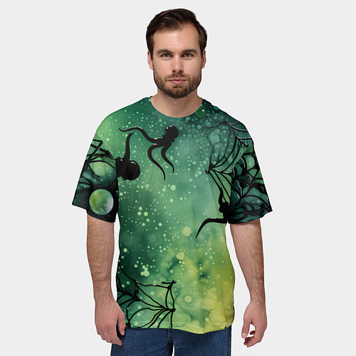 Мужская футболка оверсайз Мрачный паук / 3D-принт – фото 3