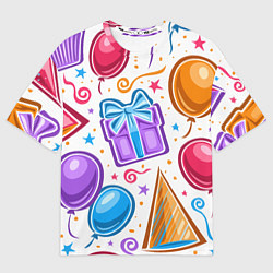 Футболка оверсайз мужская Вечеринка, цвет: 3D-принт