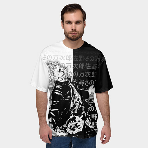 Мужская футболка оверсайз Сатору годжо теряет контроль / 3D-принт – фото 3