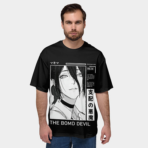 Мужская футболка оверсайз Резе модель - Человек бензопила / 3D-принт – фото 3