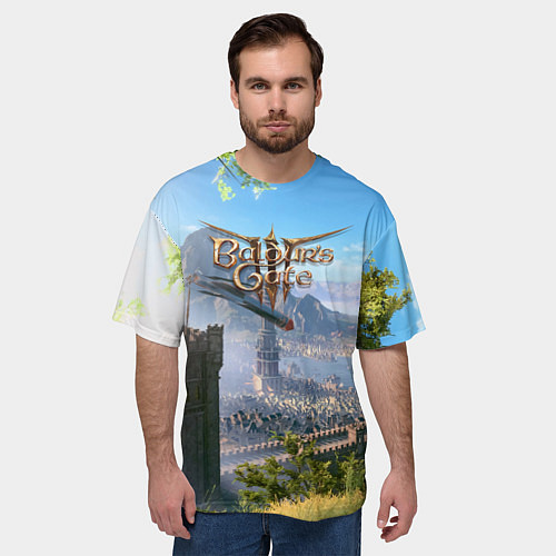 Мужская футболка оверсайз Врата Балдура - Baldurs Gate 3 / 3D-принт – фото 3