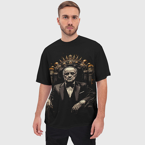 Мужская футболка оверсайз Дон Вито Корлеоне крестный отец / 3D-принт – фото 3