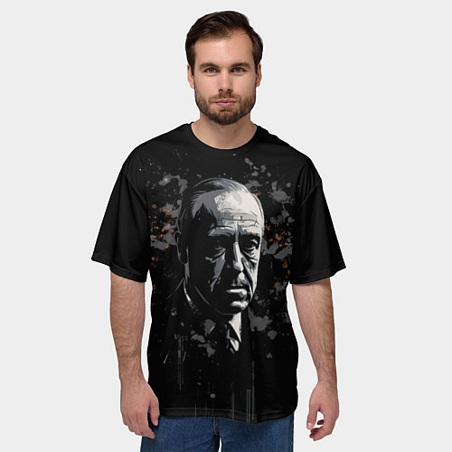 Мужская футболка оверсайз Дон Вито Корлеоне крестный отец / 3D-принт – фото 3