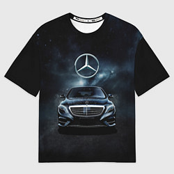 Футболка оверсайз мужская Mercedes Benz black, цвет: 3D-принт