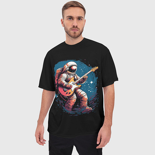 Мужская футболка оверсайз Cosmo rock / 3D-принт – фото 3