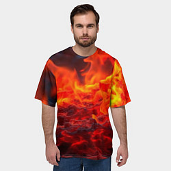 Футболка оверсайз мужская Магма, цвет: 3D-принт — фото 2