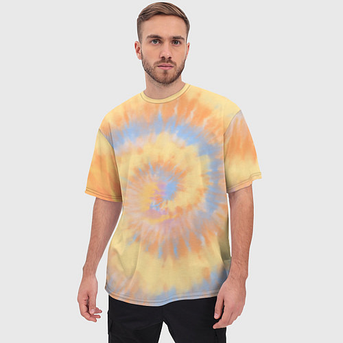 Мужская футболка оверсайз Tie-Dye дизайн / 3D-принт – фото 3