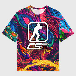 Футболка оверсайз мужская CS 2 hyperbeast, цвет: 3D-принт