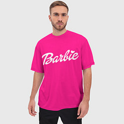 Футболка оверсайз мужская Барби розовая, цвет: 3D-принт — фото 2