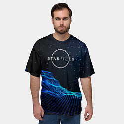 Футболка оверсайз мужская Space logo Starfield, цвет: 3D-принт — фото 2