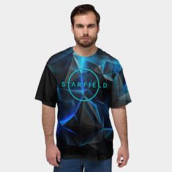 Футболка оверсайз мужская Старфилд космическое свечение, цвет: 3D-принт — фото 2