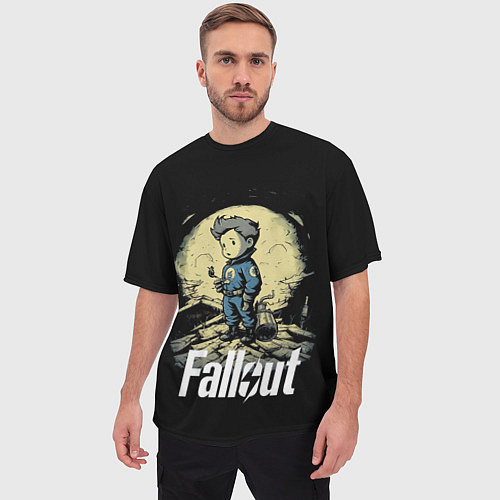 Мужская футболка оверсайз Fallout boy / 3D-принт – фото 3