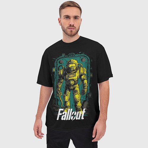 Мужская футболка оверсайз Fallout poster style / 3D-принт – фото 3