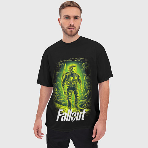 Мужская футболка оверсайз Fallout game poster style / 3D-принт – фото 3