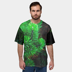 Футболка оверсайз мужская Зелёный лес России, цвет: 3D-принт — фото 2