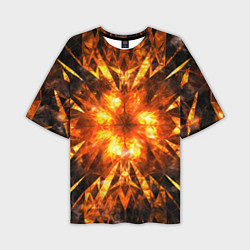Футболка оверсайз мужская Fire abstract, цвет: 3D-принт