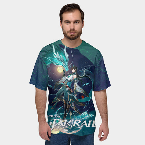 Мужская футболка оверсайз Дань Хэн Пожиратель Луны / 3D-принт – фото 3