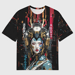 Футболка оверсайз мужская Японская девушка-андроид, цвет: 3D-принт