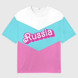 Футболка оверсайз мужская Russia - barbie style, цвет: 3D-принт