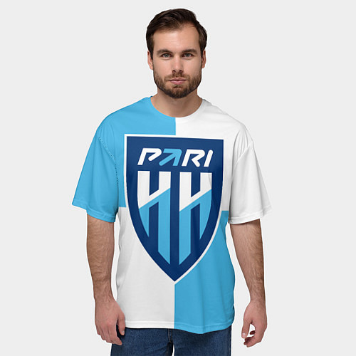 Мужская футболка оверсайз ФК Нижний Новгород / 3D-принт – фото 3