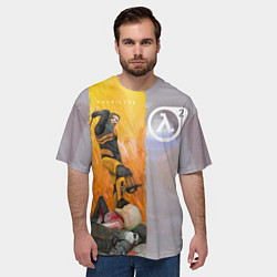 Футболка оверсайз мужская Гордон Фримен в стиле Климта, цвет: 3D-принт — фото 2