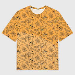 Футболка оверсайз мужская Хэлчупики, цвет: 3D-принт