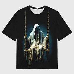 Футболка оверсайз мужская Призрак на качелях, цвет: 3D-принт