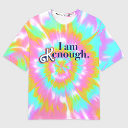 Футболка оверсайз мужская I am Kenough - retro tie-dye, цвет: 3D-принт