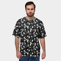 Футболка оверсайз мужская Камуфляж с котиками, цвет: 3D-принт — фото 2