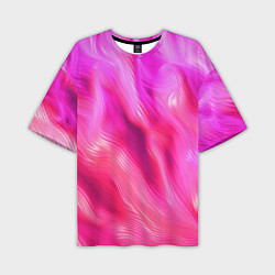 Футболка оверсайз мужская Pink abstract texture, цвет: 3D-принт