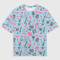 Мужская футболка оверсайз БДСМ - игрушки