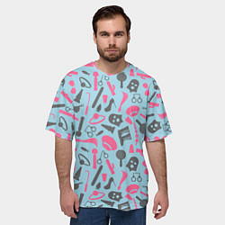 Футболка оверсайз мужская БДСМ - игрушки, цвет: 3D-принт — фото 2