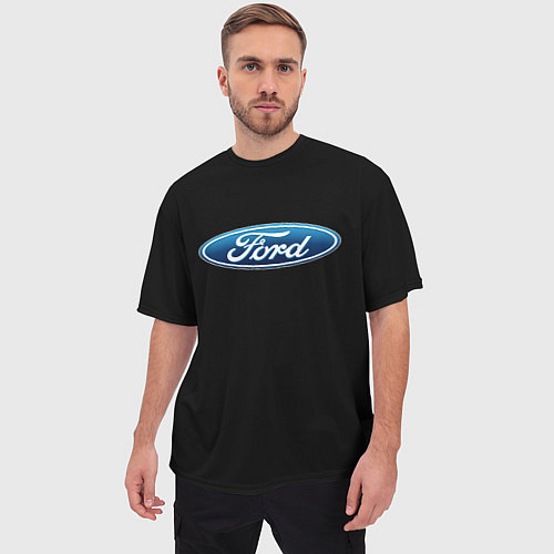 Мужская футболка оверсайз Ford sport auto / 3D-принт – фото 3