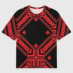 Мужская футболка оверсайз Национальный черный