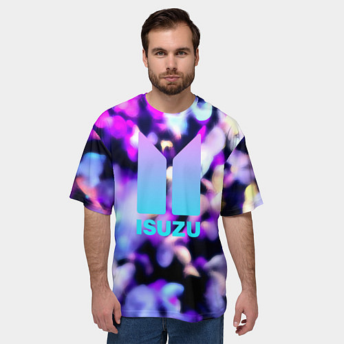 Мужская футболка оверсайз Isuzu brend auto / 3D-принт – фото 3